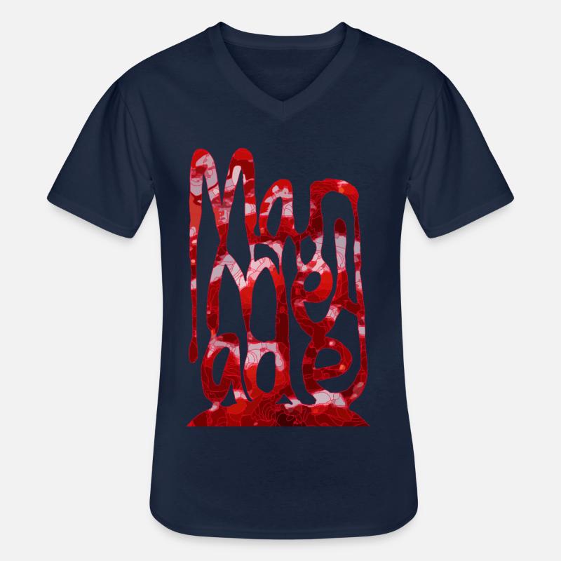 Marmelade Erdbeere - Männer-T-Shirt mit V-Ausschnitt - Navy