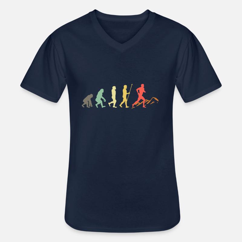 Trailrunnning Gländeläufer Trailrunner - Männer-T-Shirt mit V-Ausschnitt - Navy