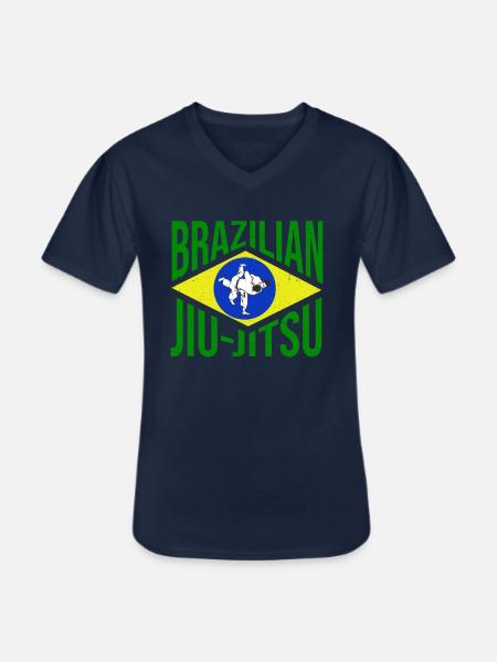 Brazilian Jiu-Jitsu BJJ - Men's V-Neck T-Shirt - navy