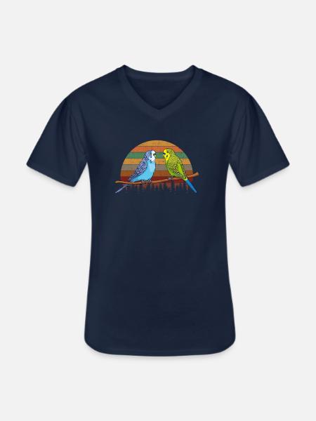 Perruche perruche - T-shirt col V Homme - marine