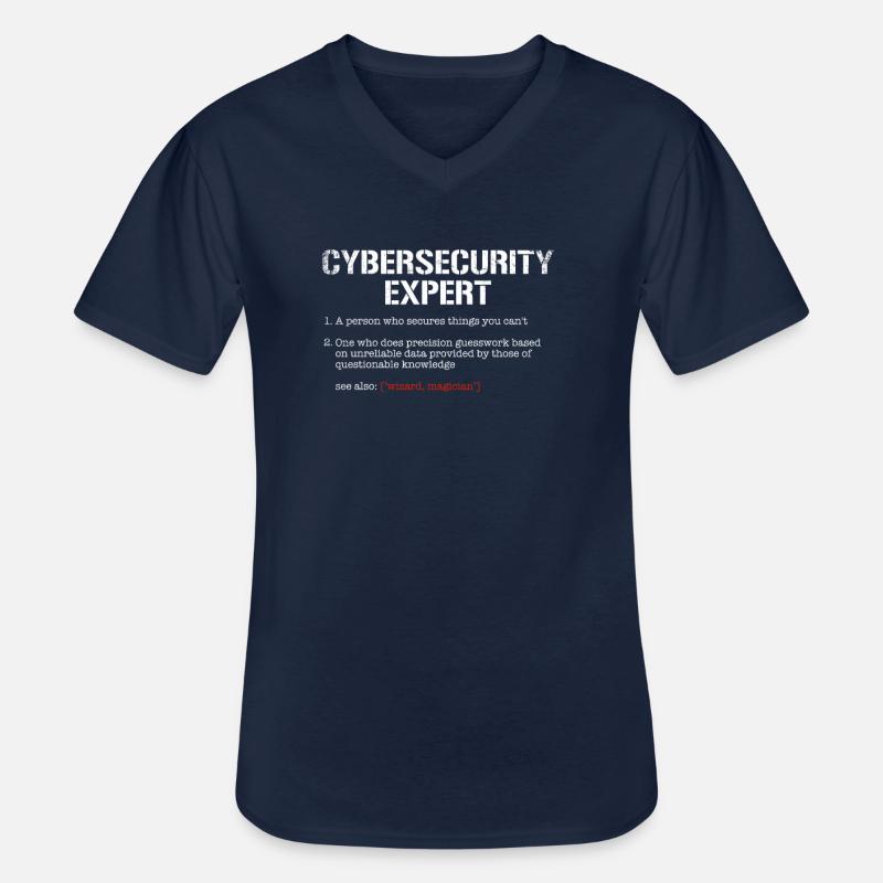 Cybersecurity Expert Definition, cyber security - Männer-T-Shirt mit V-Ausschnitt - Navy