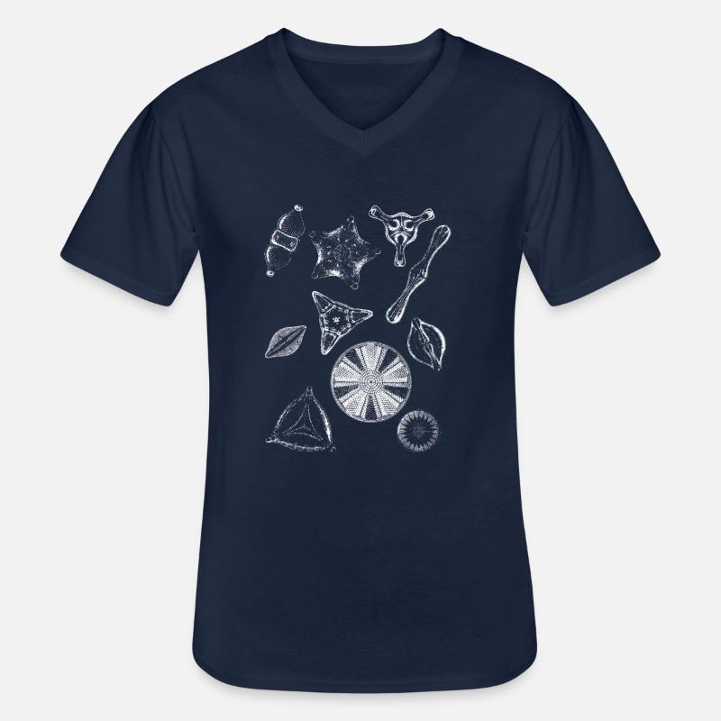 diatoms, algae diatom - Männer-T-Shirt mit V-Ausschnitt - Navy