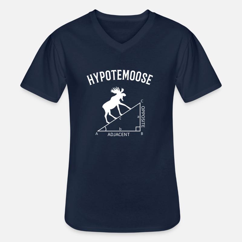 hypotemoose, math teacher hypotemoose - Männer-T-Shirt mit V-Ausschnitt - Navy