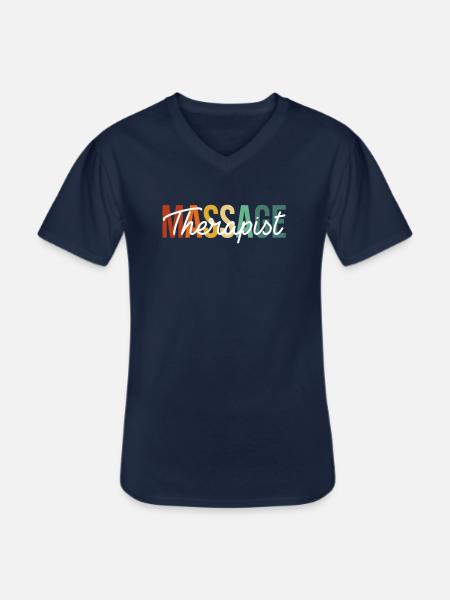 Massage Therapist - Männer-T-Shirt mit V-Ausschnitt - Navy