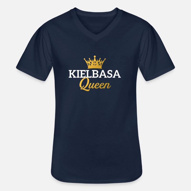 Kielbasa Queen, Kielbasa - Men's V-Neck T-Shirt - navy