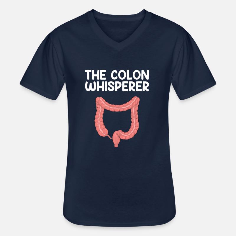 Colon Whisperer, Endoscopy Gastroenterology - Männer-T-Shirt mit V-Ausschnitt - Navy
