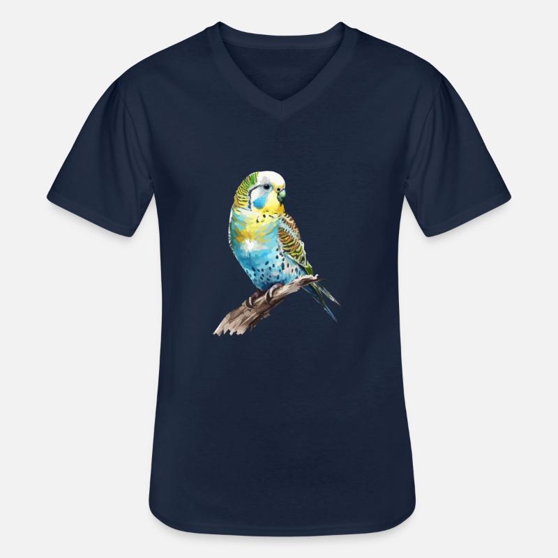 Perruche perruche, perruche - T-shirt col V Homme - marine