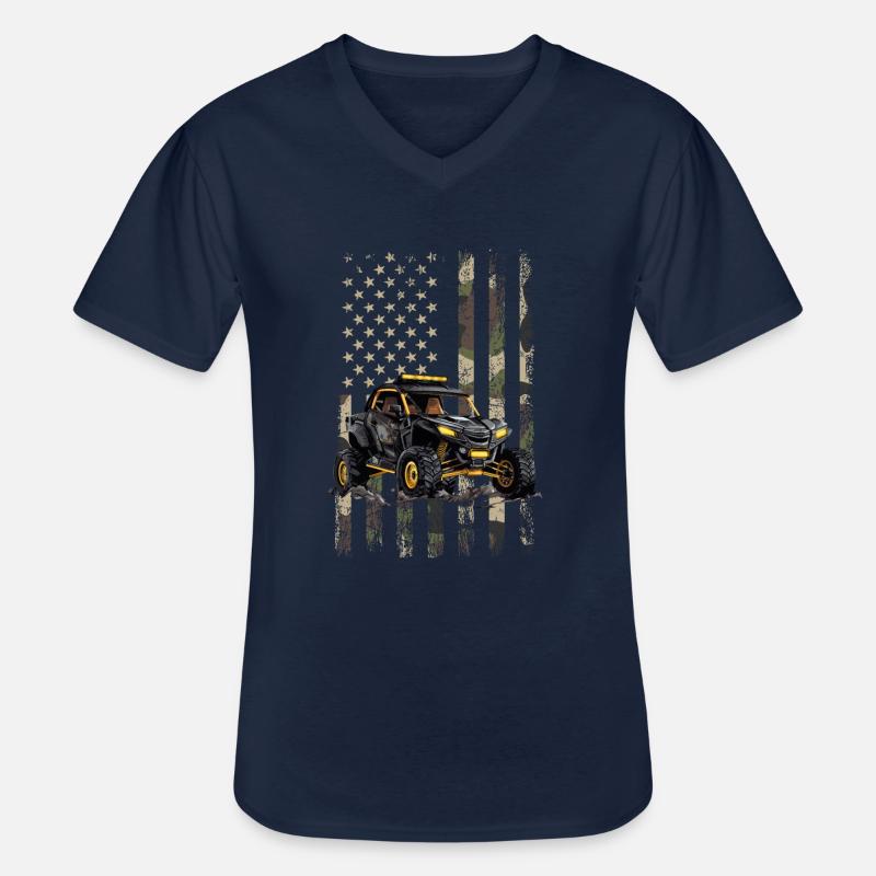 UTV SXS Racing - Männer-T-Shirt mit V-Ausschnitt - Navy