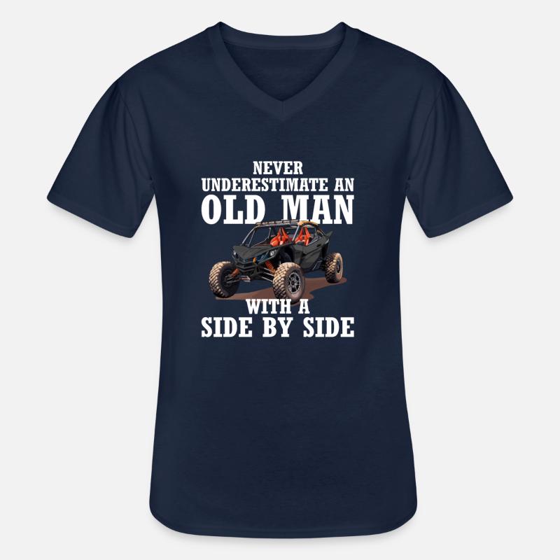 UTV SXS Racing - Männer-T-Shirt mit V-Ausschnitt - Navy