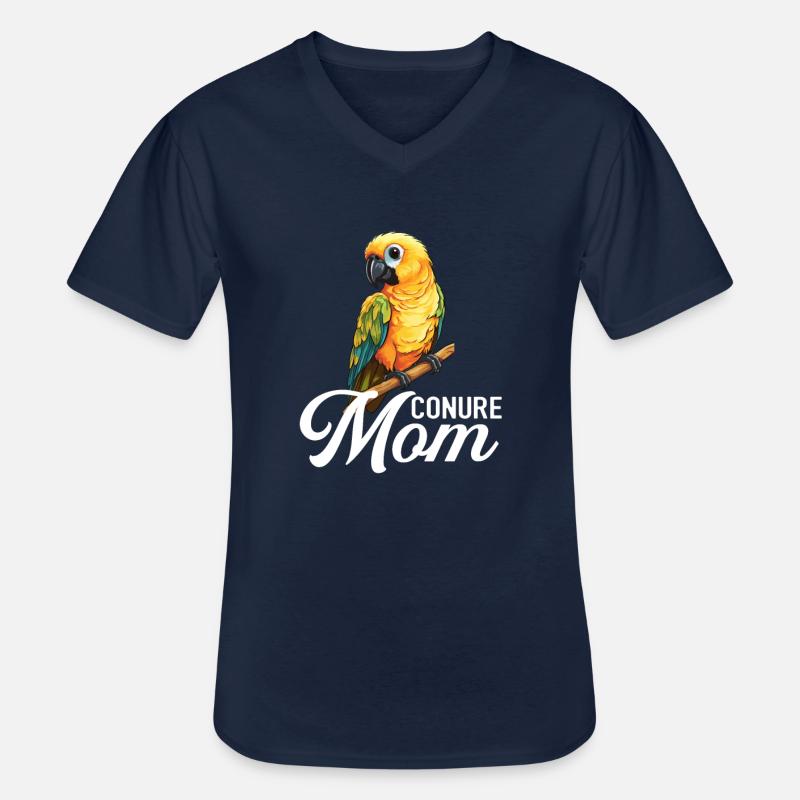 Sun Conure, parrot Conure - Männer-T-Shirt mit V-Ausschnitt - Navy