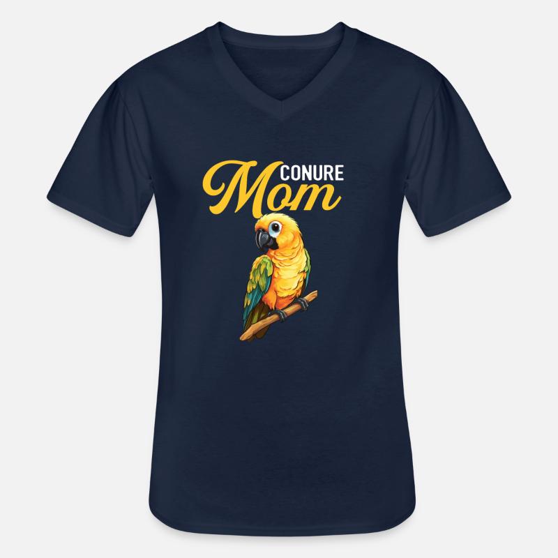 Sun Conure, parrot Conure - Männer-T-Shirt mit V-Ausschnitt - Navy