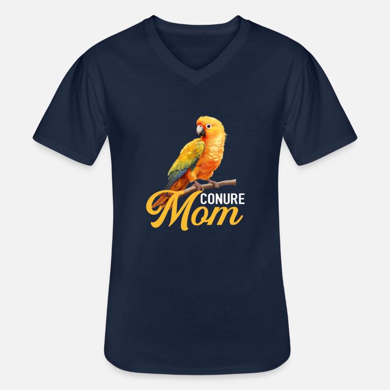Sun Conure, parrot Conure - Männer-T-Shirt mit V-Ausschnitt - Navy