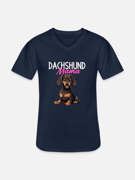 Dachshund dog, Weenie Dog - Männer-T-Shirt mit V-Ausschnitt - Navy
