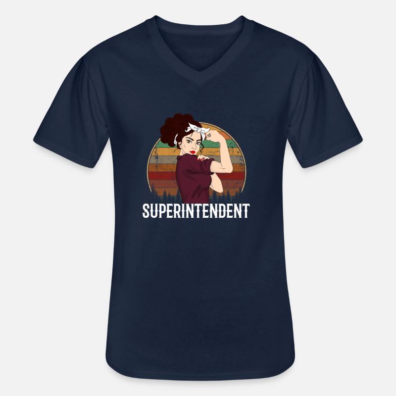 superintendent definition - Männer-T-Shirt mit V-Ausschnitt - Navy