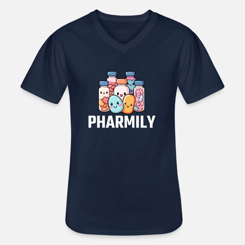 Pharmacist Technician, definition of Pharmily - Männer-T-Shirt mit V-Ausschnitt - Navy
