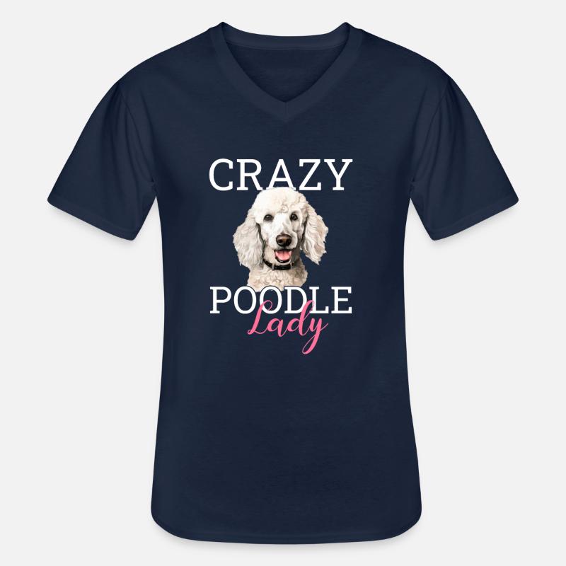 poodle dog - Männer-T-Shirt mit V-Ausschnitt - Navy