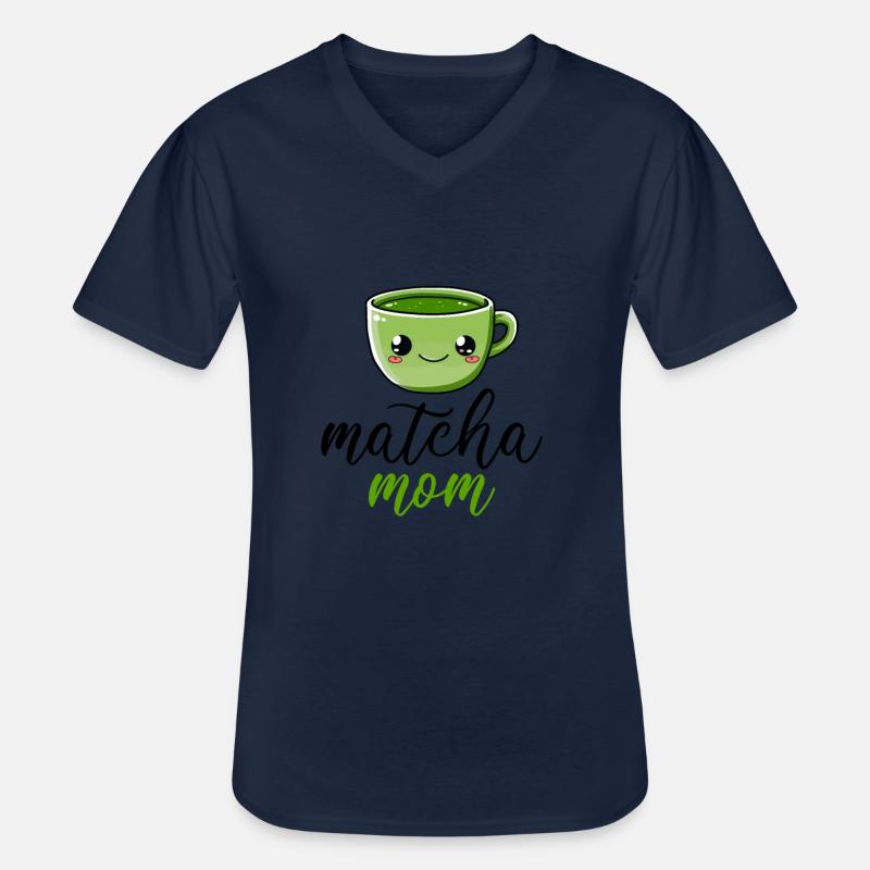 Matcha mom, matcha - Männer-T-Shirt mit V-Ausschnitt - Navy
