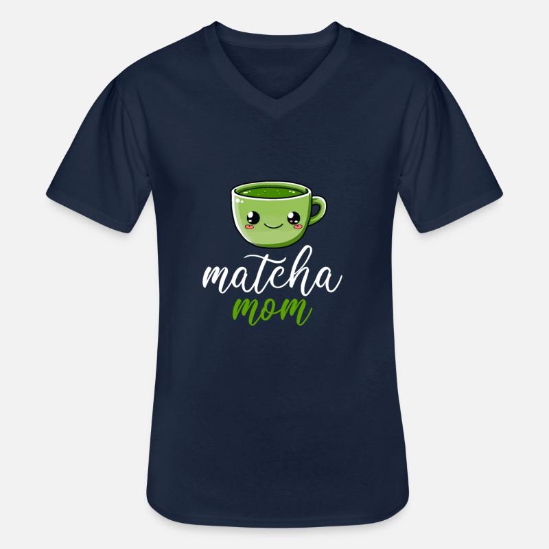 Matcha mom, matcha - Männer-T-Shirt mit V-Ausschnitt - Navy
