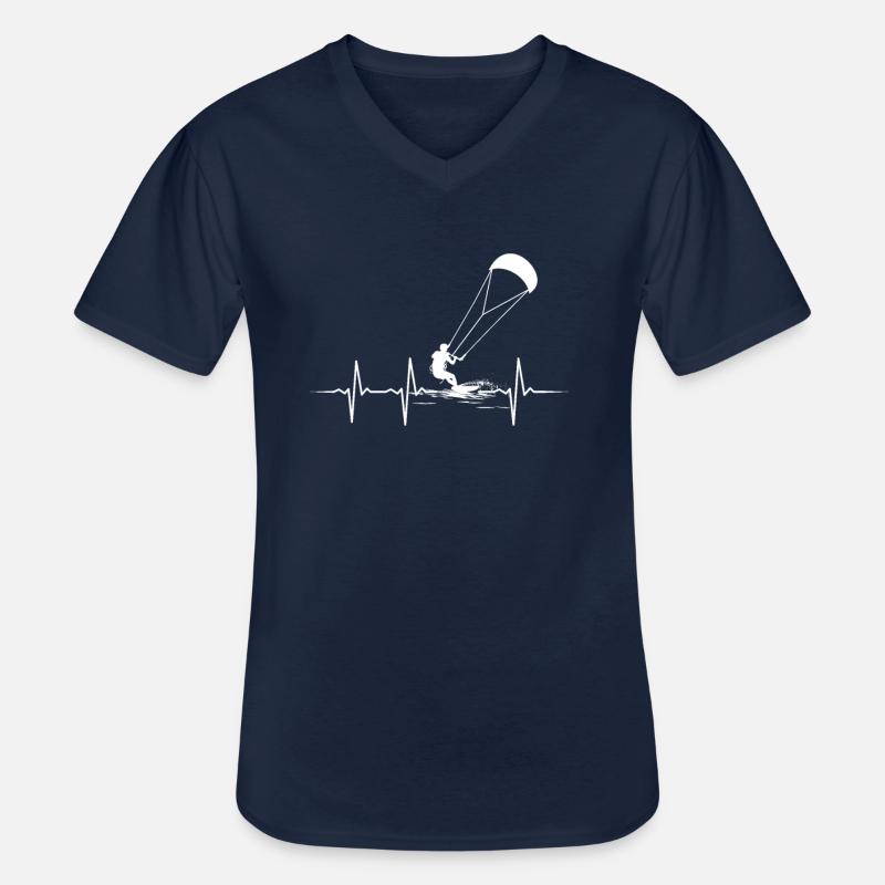 Kitesurfing kiteboarding lover - Männer-T-Shirt mit V-Ausschnitt - Navy