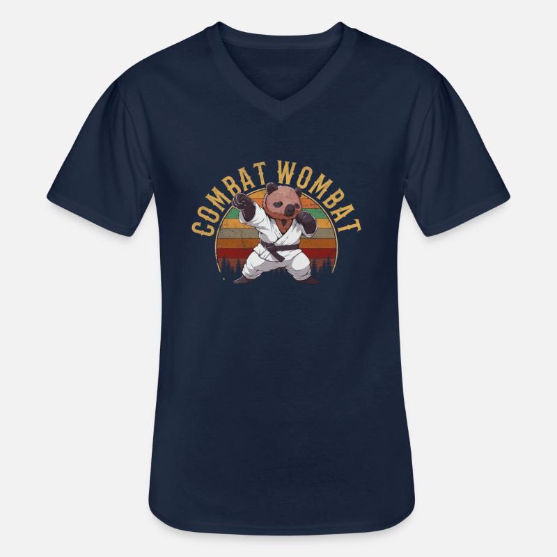 wombat Aussie australian wombat - Männer-T-Shirt mit V-Ausschnitt - Navy