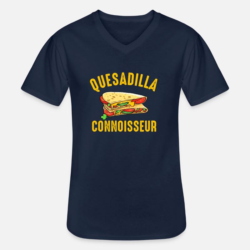 quesadilla connoisseur - Männer-T-Shirt mit V-Ausschnitt - Navy