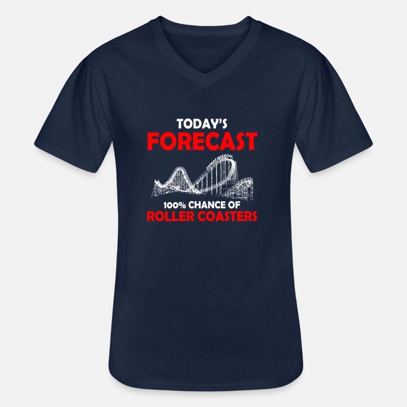 forecast Roller Coaster rollercoaster - Männer-T-Shirt mit V-Ausschnitt - Navy