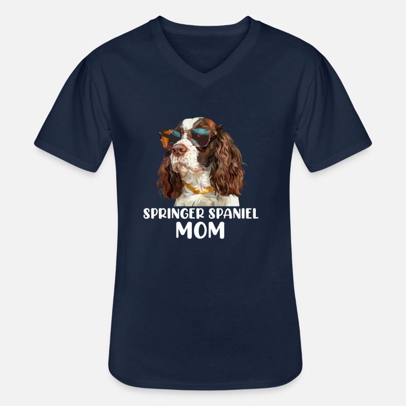 springer spaniel - Männer-T-Shirt mit V-Ausschnitt - Navy