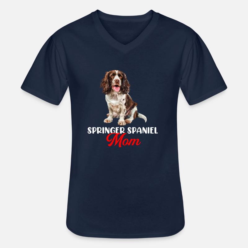springer spaniel - Männer-T-Shirt mit V-Ausschnitt - Navy