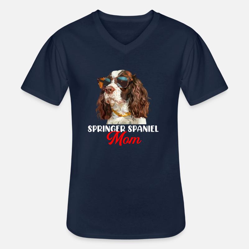 springer spaniel - Männer-T-Shirt mit V-Ausschnitt - Navy