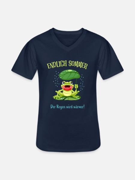 Summer at last - Men's V-Neck T-Shirt - navy