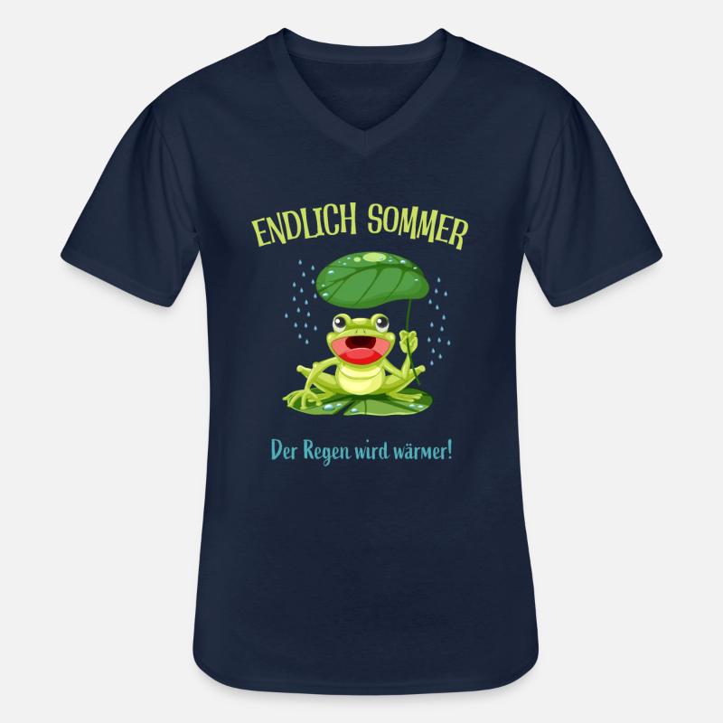 Endlich Sommer - Männer-T-Shirt mit V-Ausschnitt - Navy