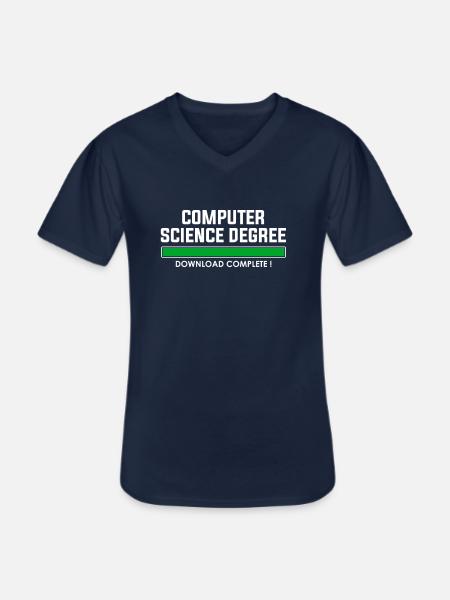 computer science degree - Männer-T-Shirt mit V-Ausschnitt - Navy
