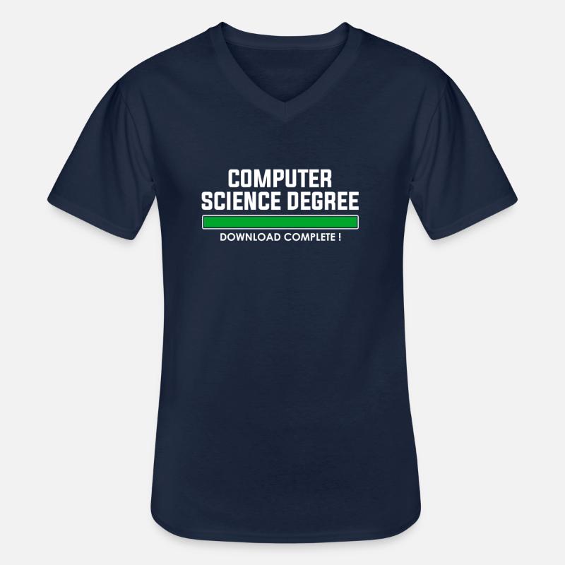 computer science degree - Männer-T-Shirt mit V-Ausschnitt - Navy