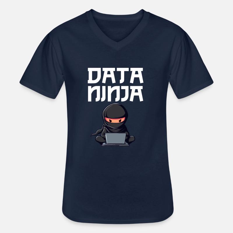 Data ninja data Scientist - Männer-T-Shirt mit V-Ausschnitt - Navy