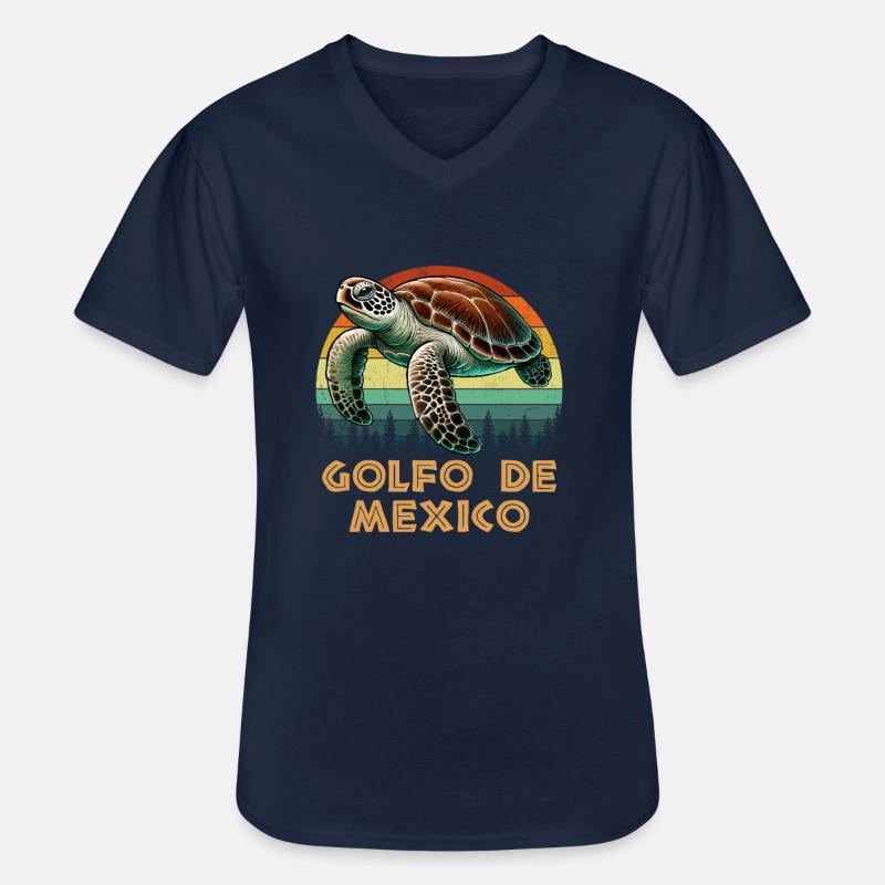golfo de mexico - Männer-T-Shirt mit V-Ausschnitt - Navy