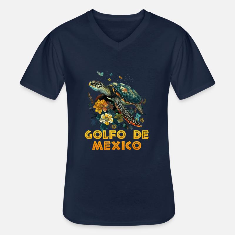 golfo de mexico - Männer-T-Shirt mit V-Ausschnitt - Navy