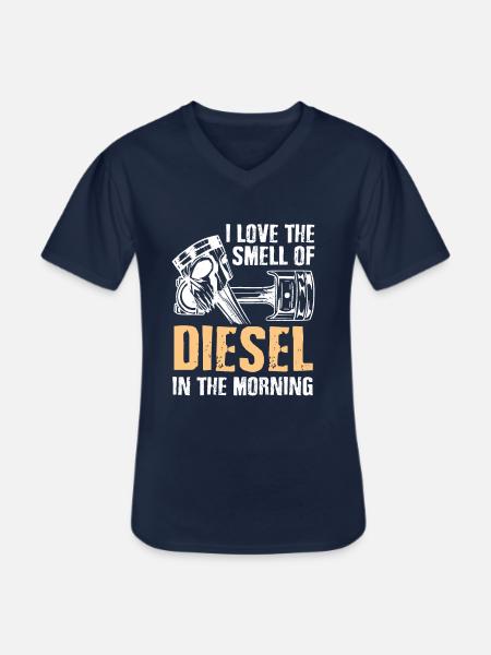 I love the smell of diesel in the morning - Men's V-Neck T-Shirt - navy