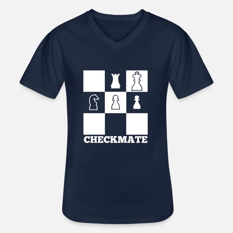 Schachmatt! - Männer-T-Shirt mit V-Ausschnitt - Navy