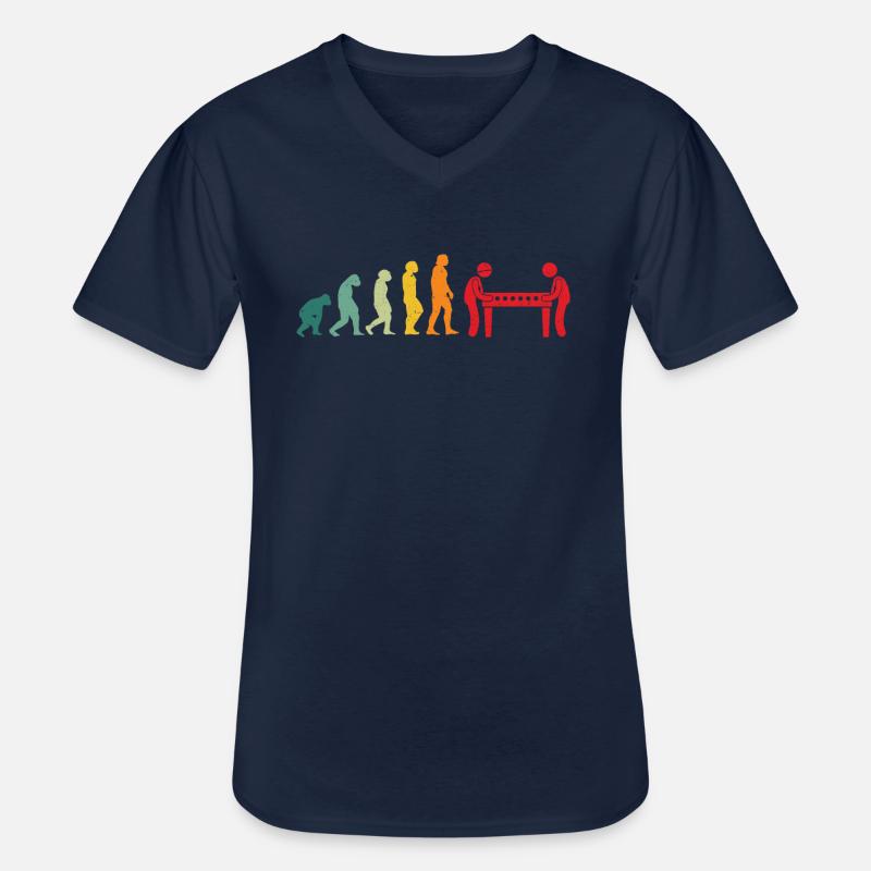 Tischkicker Tischfußball Evolution - Männer-T-Shirt mit V-Ausschnitt - Navy