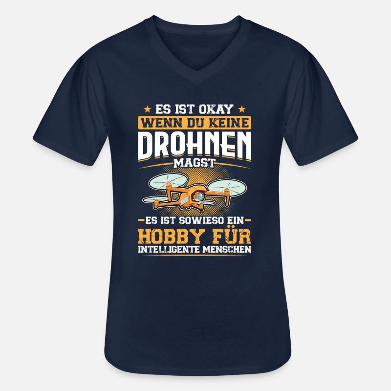 Drones - Drone Pilot - Men's V-Neck T-Shirt - navy