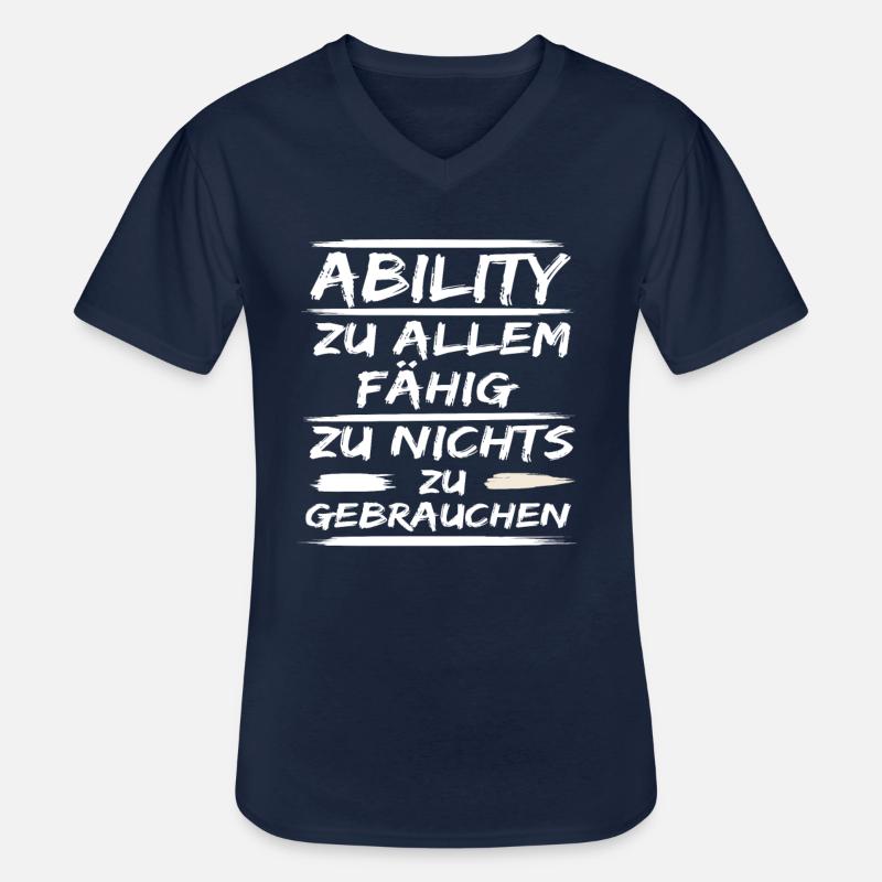 Abitur 2022 - Ability Abimotto - Männer-T-Shirt mit V-Ausschnitt - Navy