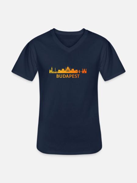 budapest hungary Magyarorszag , Hungary - Men's V-Neck T-Shirt - navy
