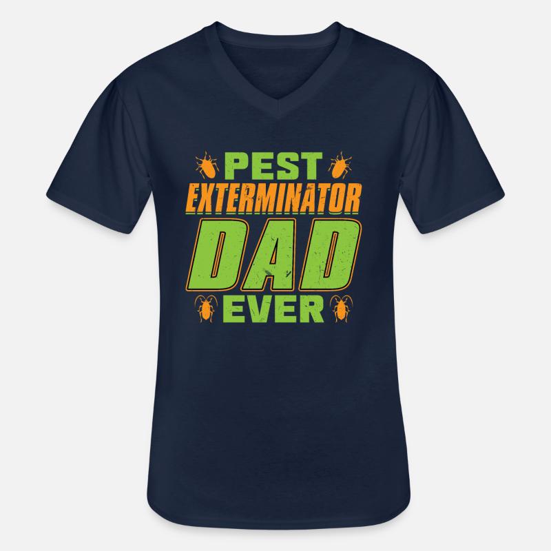 Schädlingsbekämpfer Dad Ever -Schädlingsbekämpfung - Männer-T-Shirt mit V-Ausschnitt - Navy