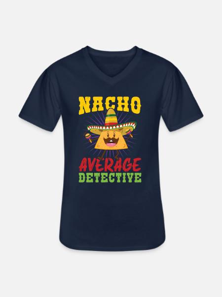 Nacho Average Detective - Men's V-Neck T-Shirt - navy