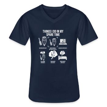 Things I Do In My Spare Time, Lustige Archäologie - Männer-T-Shirt mit V-Ausschnitt - Navy - Vorne - AI Model Male 178 dark (178cm)
