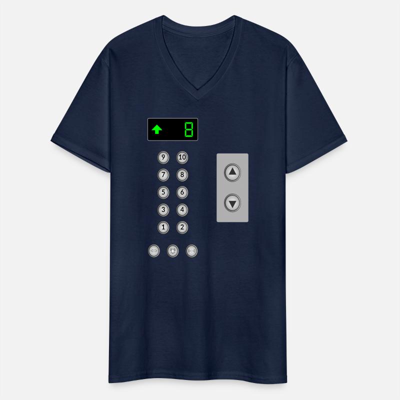 elevator panel, mechanic elevator Men's V-Neck T-Shirt