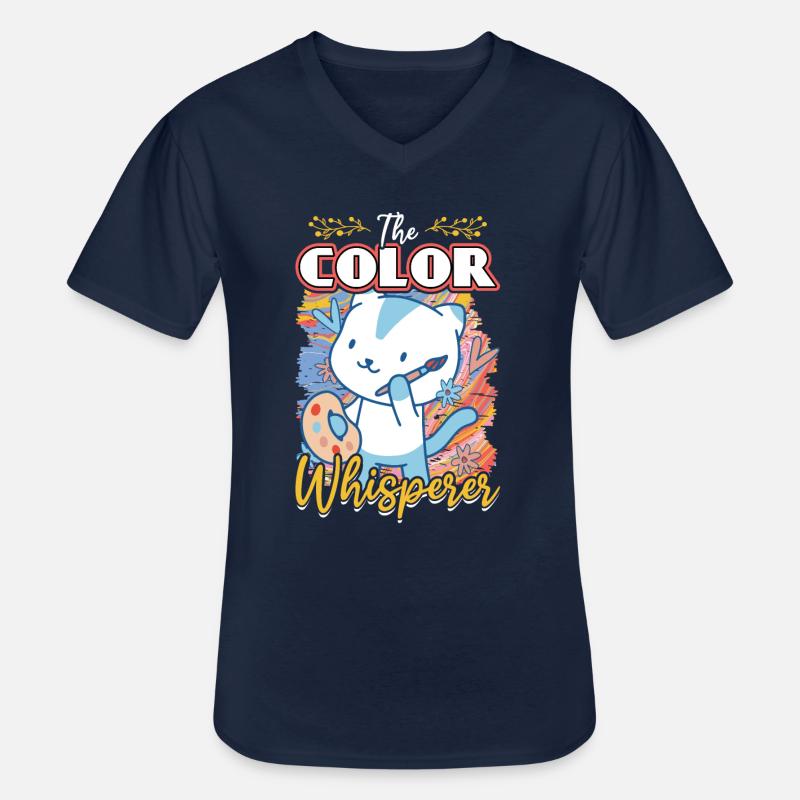 Der Farbflüsterer - Maler - Männer-T-Shirt mit V-Ausschnitt - Navy