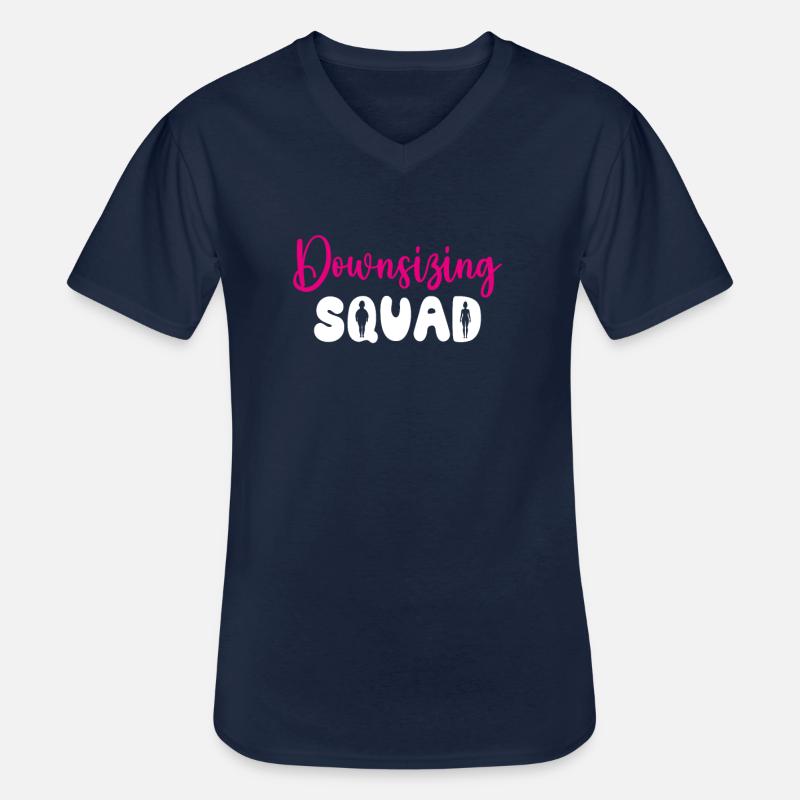 Downsizing Squad, Magenbypass-Operation - Männer-T-Shirt mit V-Ausschnitt - Navy