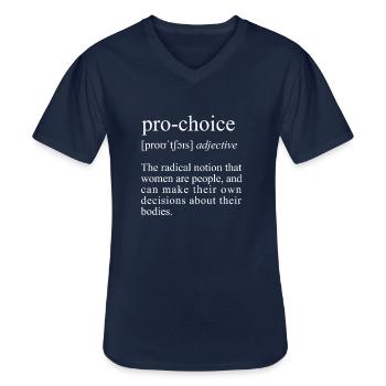 Abortion Rights, Pro Choice Definition - Männer-T-Shirt mit V-Ausschnitt - Navy - Vorne - AI Model Male 178 dark (178cm)