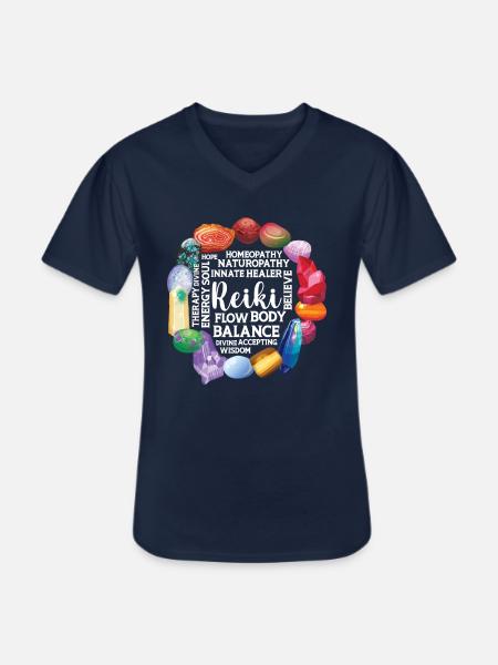 Reiki practitioner - Men's V-Neck T-Shirt - navy